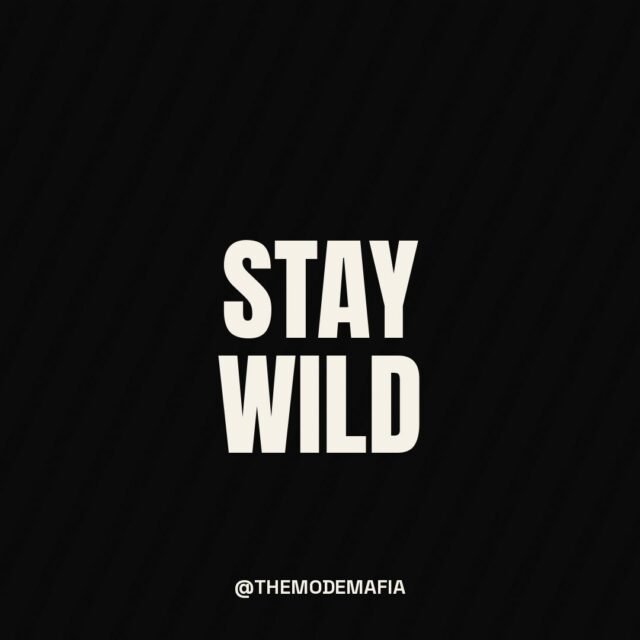 ModeMafia Stay Wild Minimalist Monochrome Streetwear Typography Social Tile