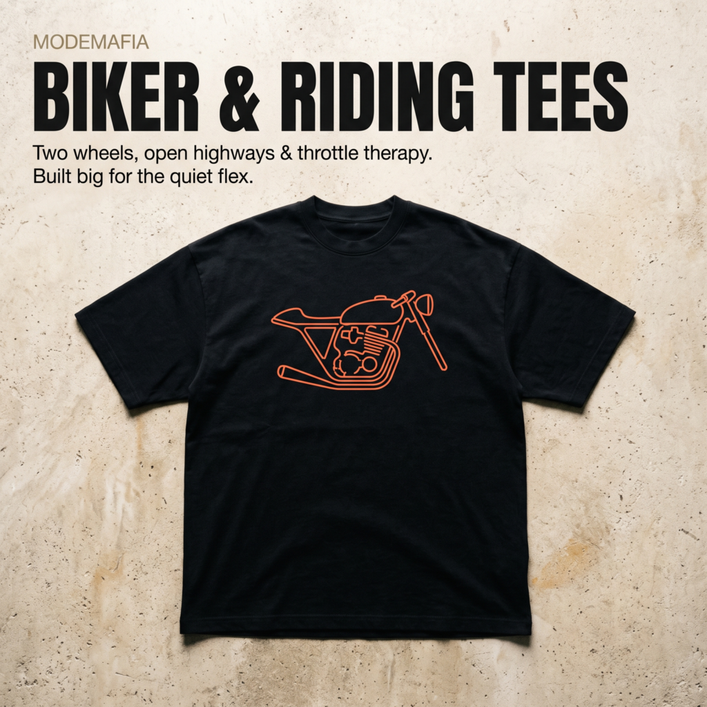 Biker and riding graphic t-shirts for men by ModeMafia