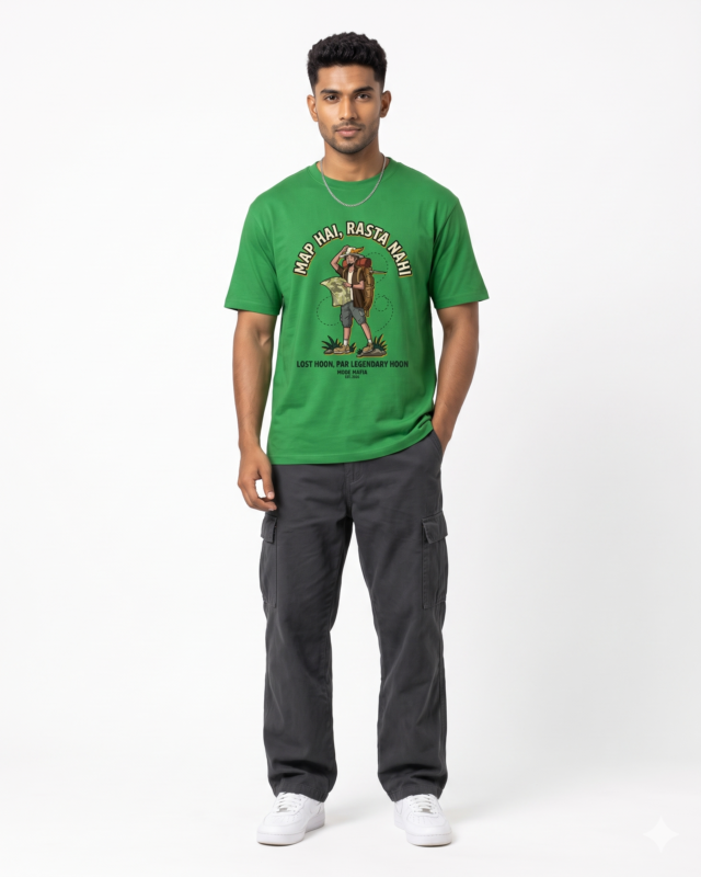 Map Hai Rasta Nahi Lost Explorer Graphic Tee