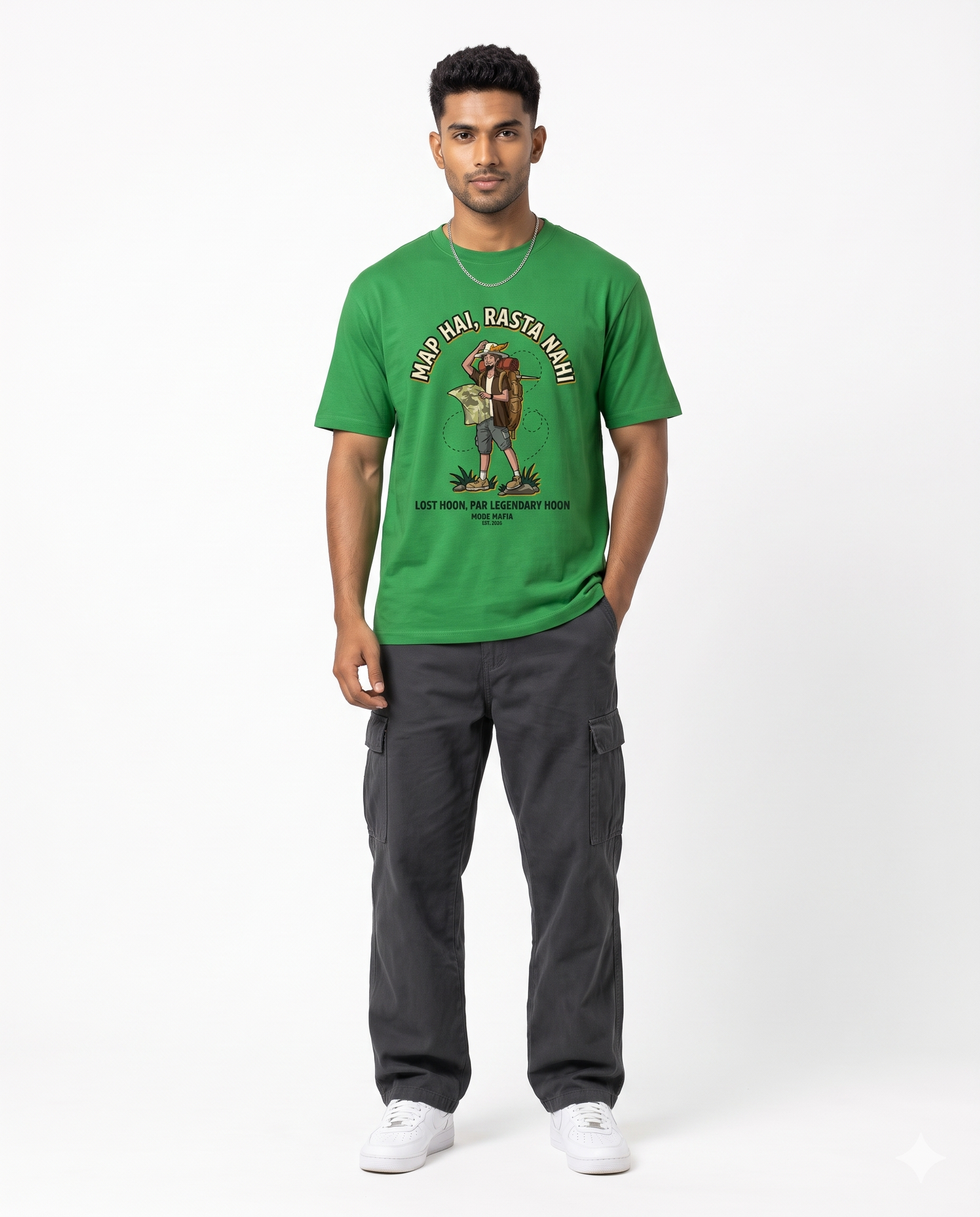 Map Hai Rasta Nahi Lost Explorer Graphic Tee