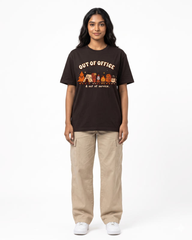 Out Of Office & Out Of Service Camping Tee