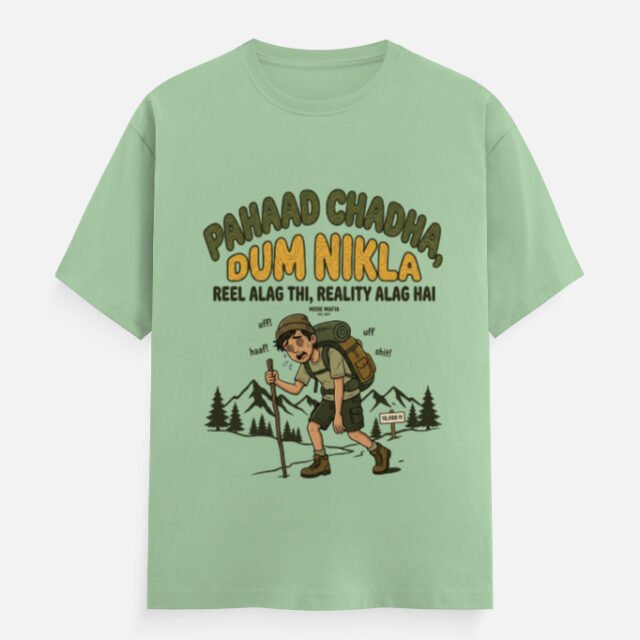 Pahaad Chadha Dum Nikla Trekker Graphic Tee