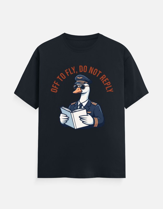 Off To Fly Goose Pilot Graphic Tee - Image 8