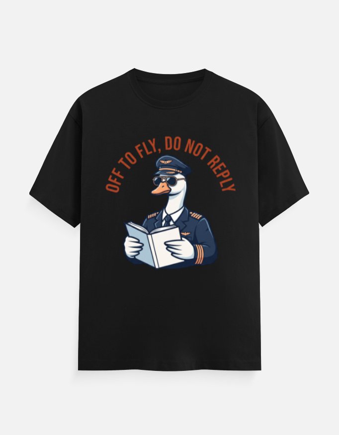 Off To Fly Goose Pilot Graphic Tee - Image 9