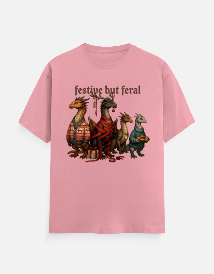 Festive But Feral Dragons Tee - Image 4