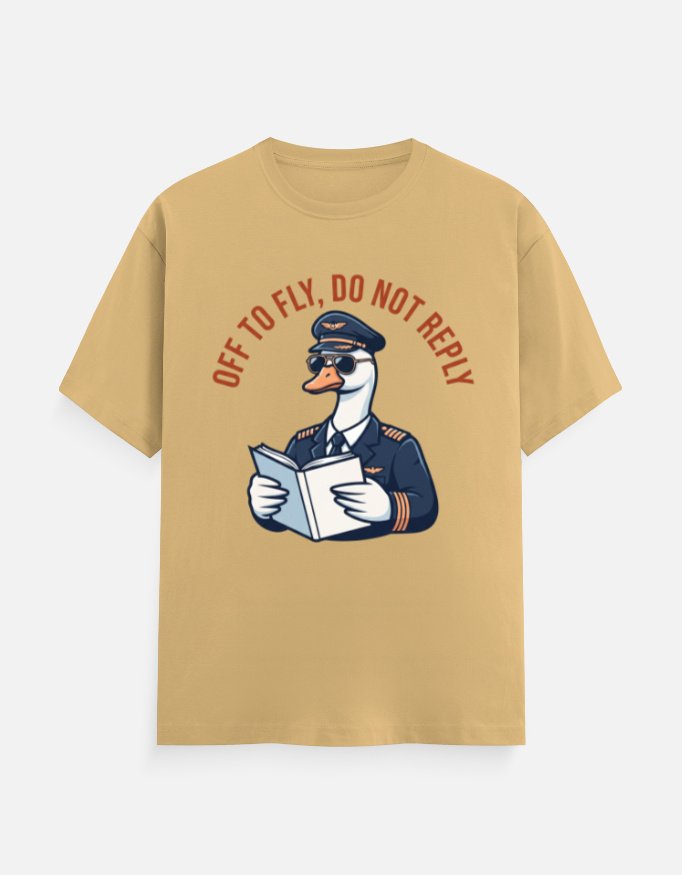 Off To Fly Goose Pilot Graphic Tee - Image 3