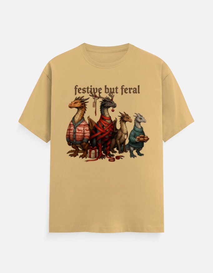 Festive But Feral Dragons Tee - Image 5