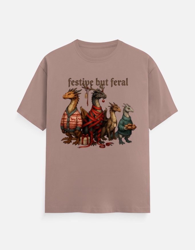 Festive But Feral Dragons Tee - Image 2