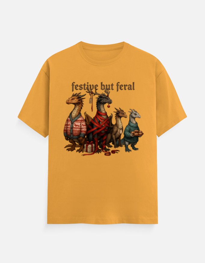 Festive But Feral Dragons Tee - Image 6