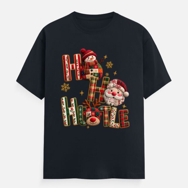 Ho Ho Hustle Christmas Patchwork Tee