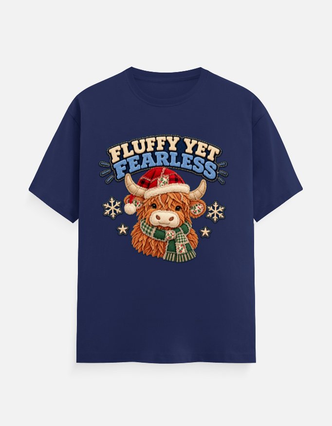 Fluffy Yet Fearless Highland Cow Tee - Image 6