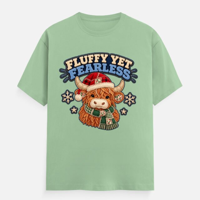 Fluffy Yet Fearless Highland Cow Tee
