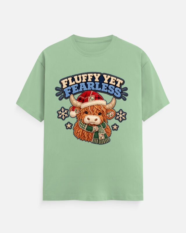 Fluffy Yet Fearless Highland Cow Tee