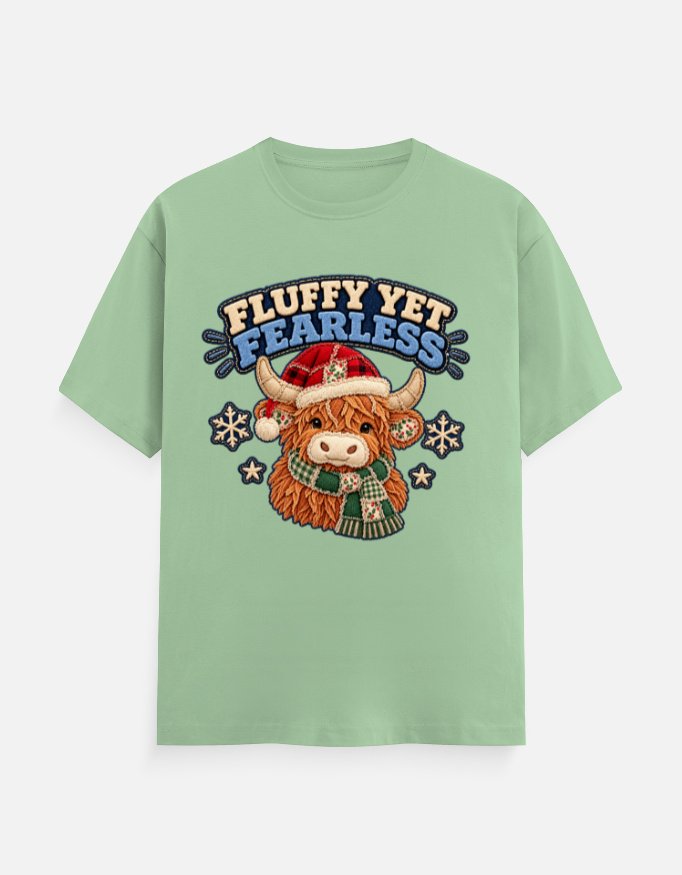 Fluffy Yet Fearless Highland Cow Tee