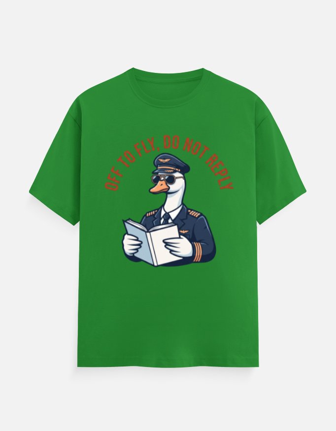 Off To Fly Goose Pilot Graphic Tee - Image 6