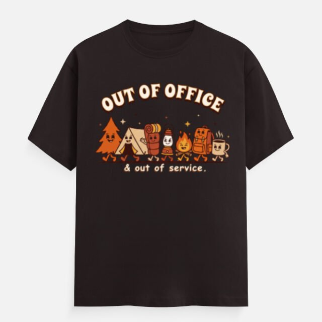 Out Of Office & Out Of Service Camping Tee