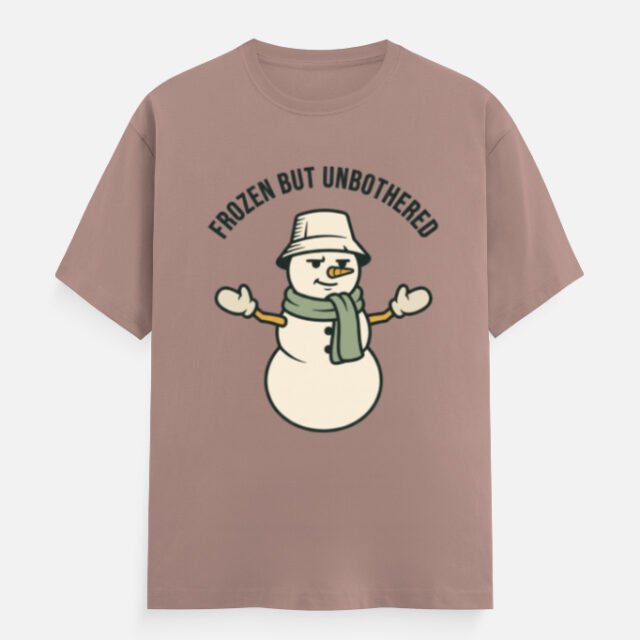 Frozen But Unbothered Shrug Snowman Tee