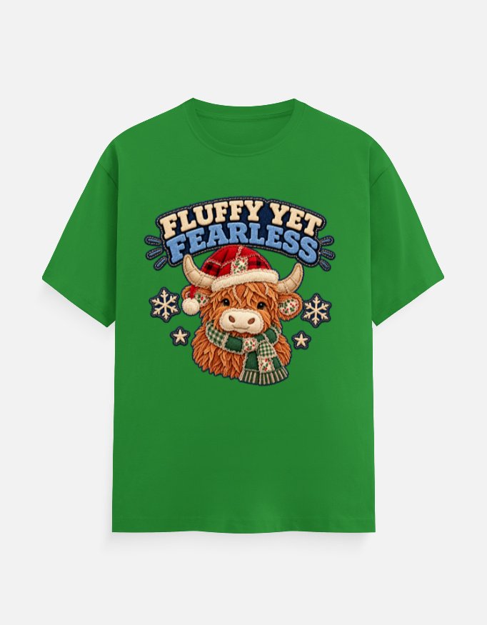 Fluffy Yet Fearless Highland Cow Tee - Image 5